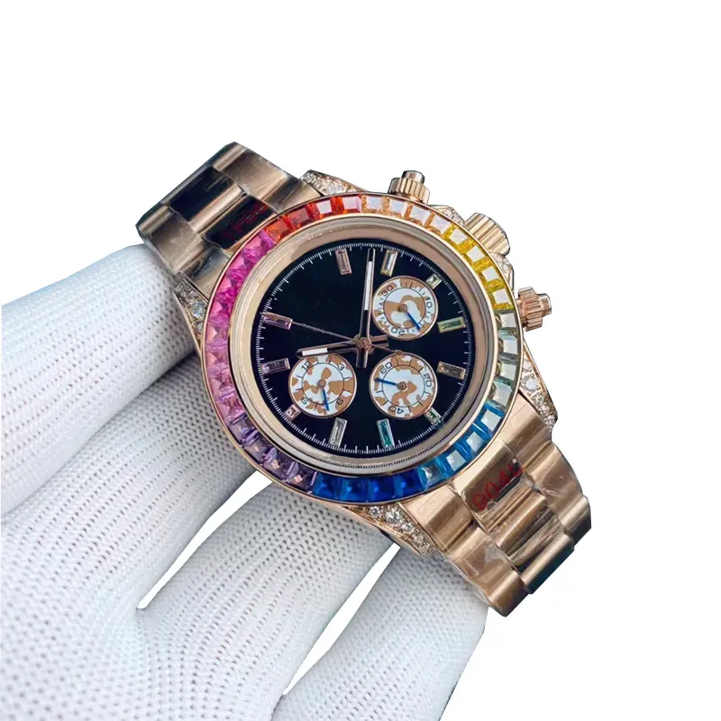 Herren-Diamantuhr Rainbows Designer-Uhren von hoher Qualität für Männer Mechanische Montre de Luxe 40-mm-Faltschließe Wasserdichte Herrenuhren Herren-Armbanduhren