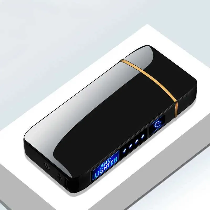 Windproof Metal Flameless Electric Lighter Dual Arc Plasma USB LED Power  Display Touch Induction From Hebe927, $4.49 | DHgate.Com