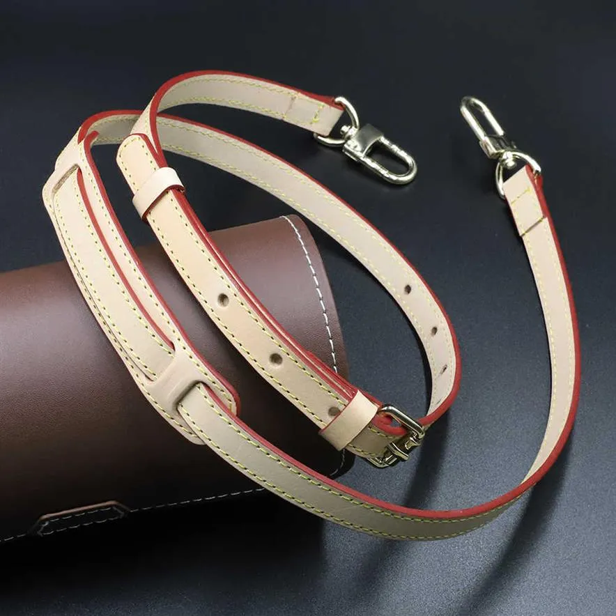 Genuine Leather Adjustable Bag Strap Black Shoulder Handle Handbag Strap Replacement Women Bag Accessories 1 5cm Width 210901307S