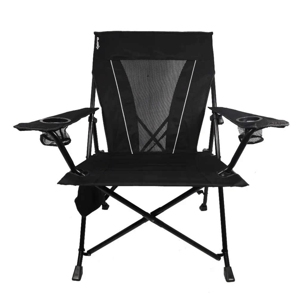 Camp Furniture Kijaro XXL Dual Lock tragbarer Camping- und Sportstuhl für Erwachsene Vik Schwarz 231204