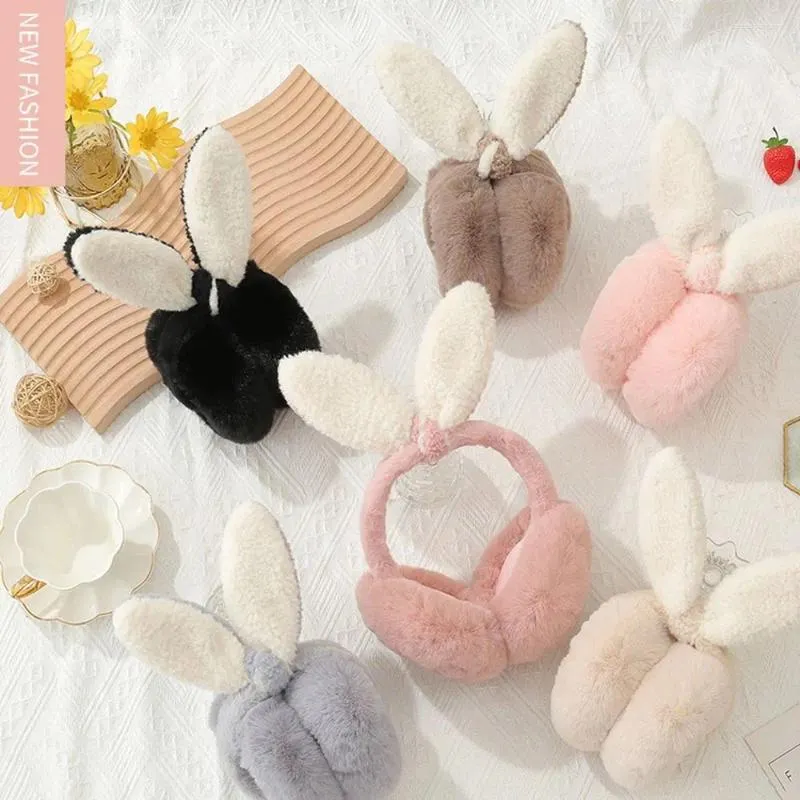 Berets Keep Warm Fluffy Earmuffs Portable Plush Cold Protection Windproof Ear Cap Soft Foldable Winter Earflaps