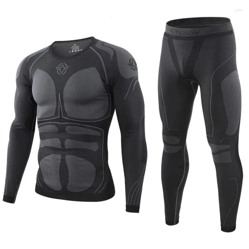 Sous-vêtements thermiques pour hommes Costumes de sport pour hommes Vêtements de compression pour cyclisme en plein air Vêtements respirants à séchage rapide Fitness Survêtements de course