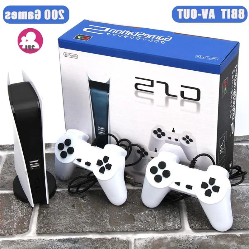 P5 TV Video Oyunu Konsolu 8 Bit Retro 200 Klasik Oyunlar Dahili GS5 İstasyonu USB Kablolu Handheld Gamepad Av Çıktı NBDGI