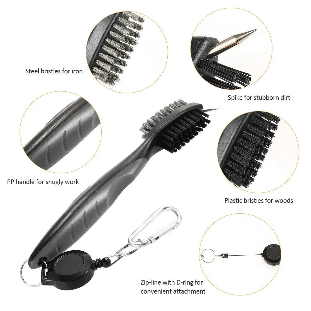 Custom Logo Golf Club Brush Golf Groove Cleaning Brush 2 Sided Golf Putter  Wedge Ball Groove Cleaner Kit Cleaning Tool - China Golf Brush and Golf Cleaning  Brush price