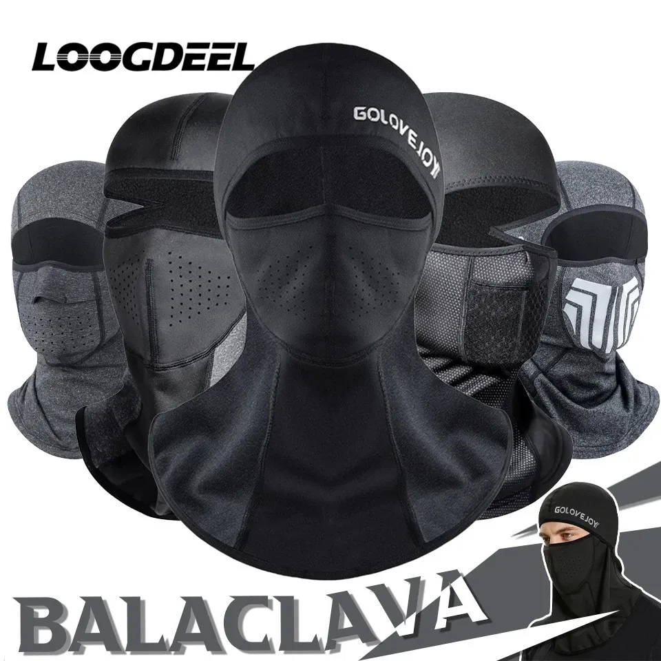 كبسولات ركوب الدراجات أقنعة Loogdeel Ski Mask Winter Raphth Drapth Balaclava Covel Face Cover Cycling Treasable Outdize Climbing Cap Usisex 231204