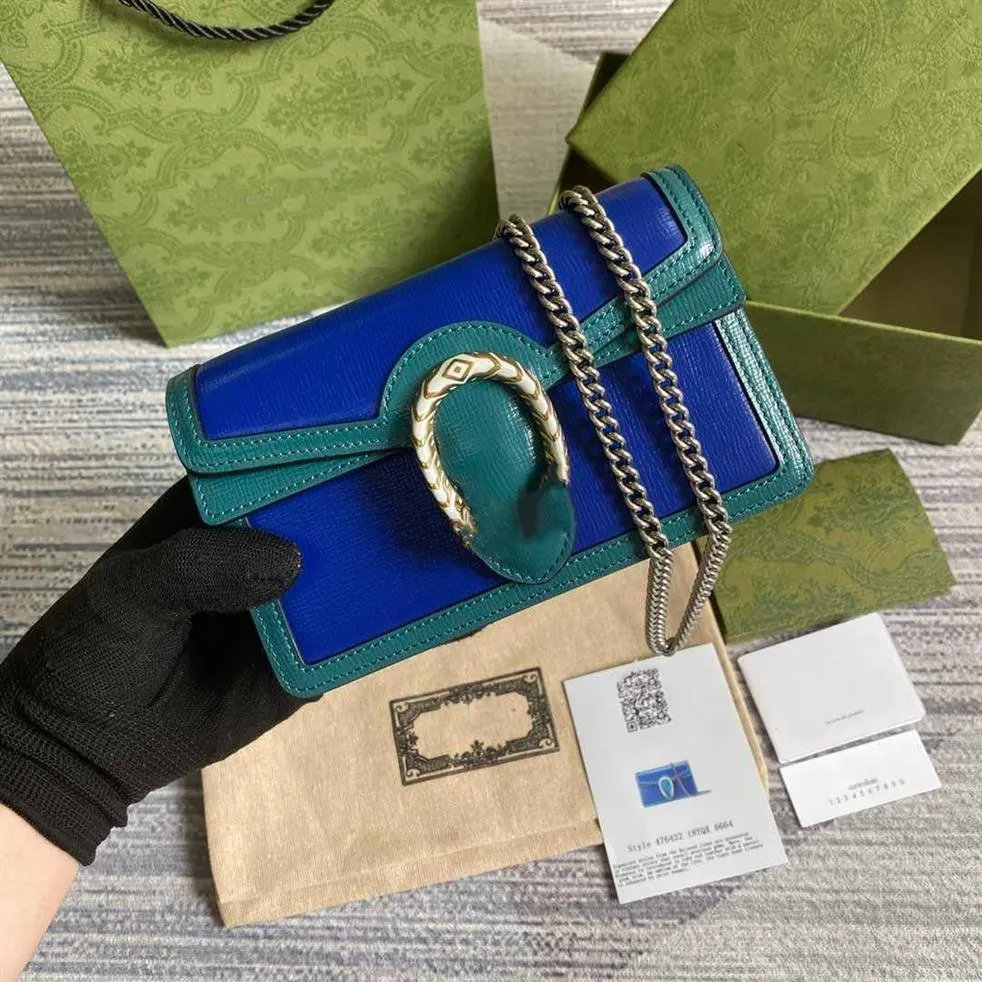 Bacchus bolsas de moda Bolsa de noite azul-esverdeada G 16 5 10 4 5cm242i