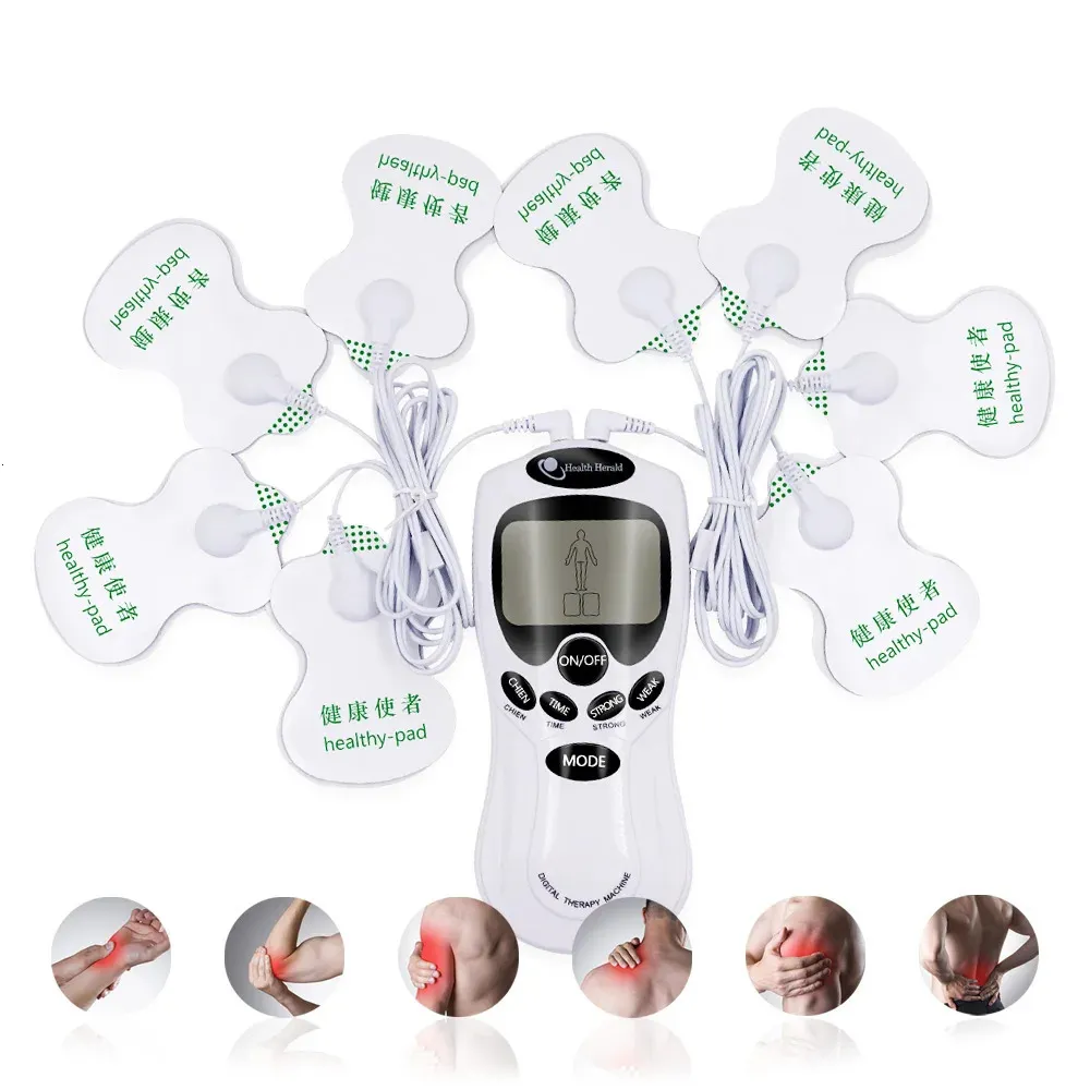 Face Massager Electronic Tens Acupuncture Body neck Massage Digital Therapy Machine For Back Neck Leg Massager Health Care Muscle Stimulator 231204