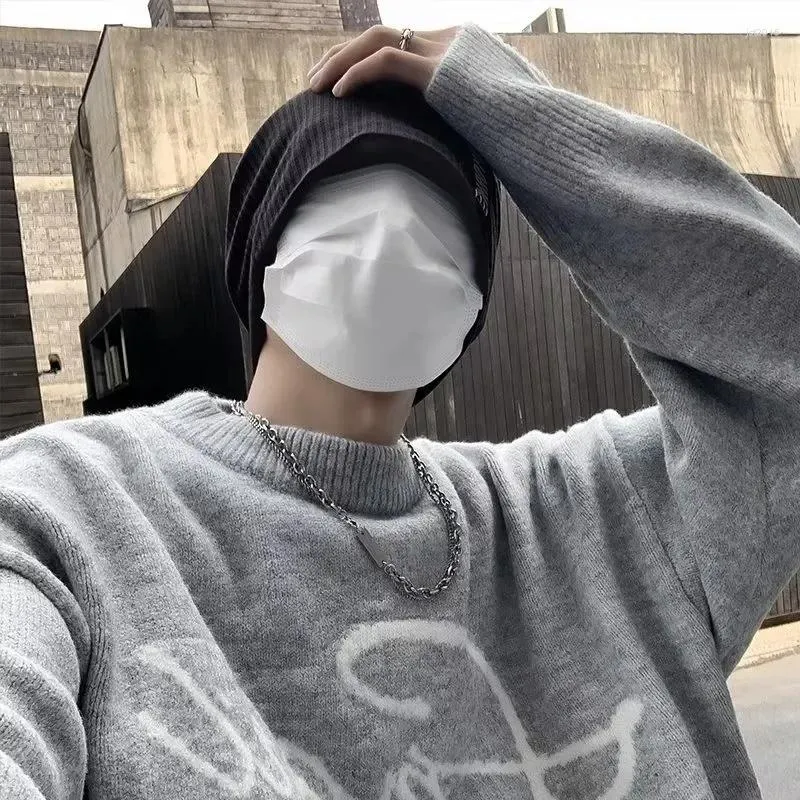 Męskie kamizelki kamizelki sweter koreańska wersja Koreańska modna High Street przystojna litera blokowanie kolorów osobowość 2023 zima ins