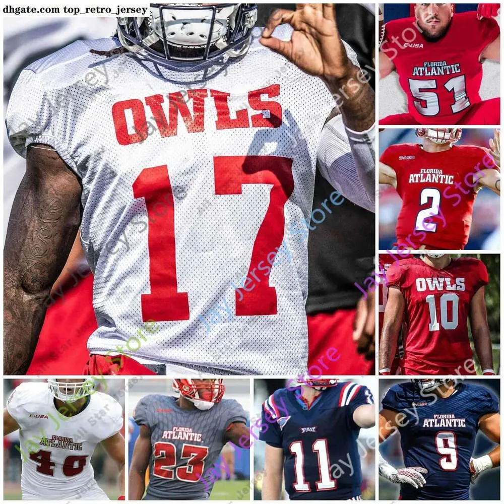 Jerseys Florida Atlantic Owls Fau Football Jersey NCAA College Chris Robison Malcolm Davidson Harrison Bryant Devin Singletary Anto