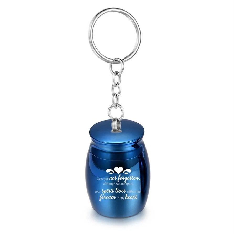 30x40mm 5 Färgkremation Urn Pendant Keychain för Pet Human Ashes Mini Memorial Urn Ash Keepsake Funeral Jar219U