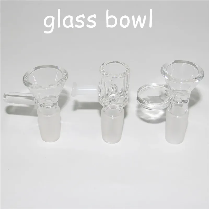 4mm Thick Clear Glass Bowl Hookahs with 14mm 18mm male joint for bong oil rig