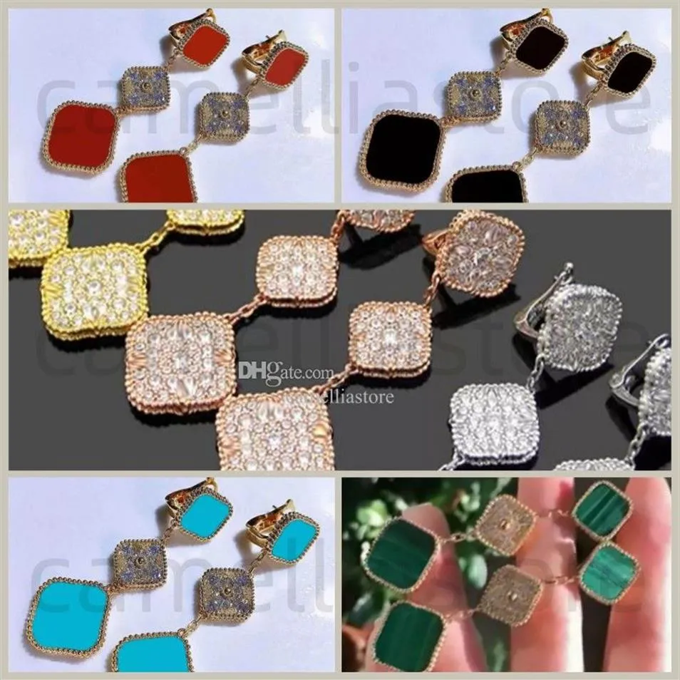 Fashion Brand Brand Charm earrings 4 Four Leaf Clover essential gifts for the holidays Classic -selling stud quality211H