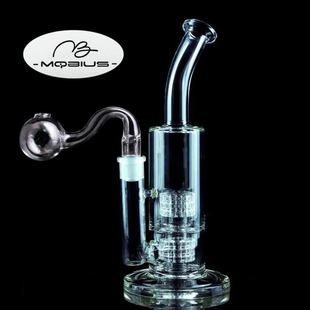 Mobius Glass Bongs water Pipe Hookahs Fab Egg Heady Dab Rigs bong Beaker Base Oil Rig Shisha with 18mm bowl