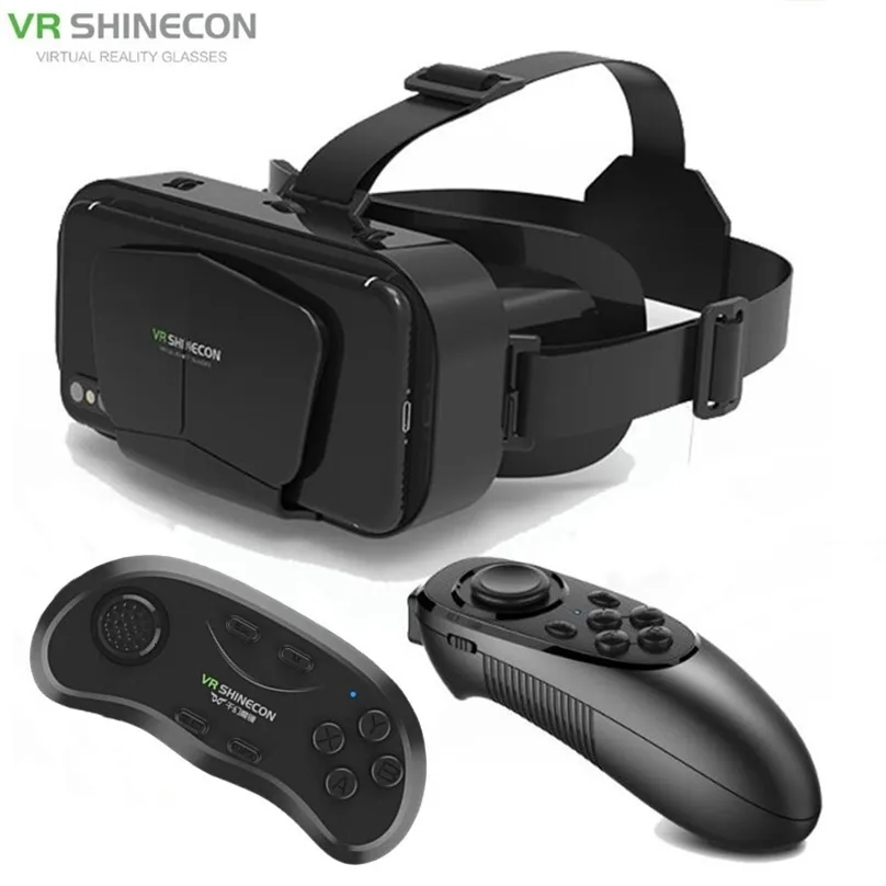 VR-glasögon Original G10 IMAX Giant Screen VR Glasögon 3D Virtual Reality Box Google Cardboard Hjälm för 4,7-7 "Smartphone Matching Joystick 231204