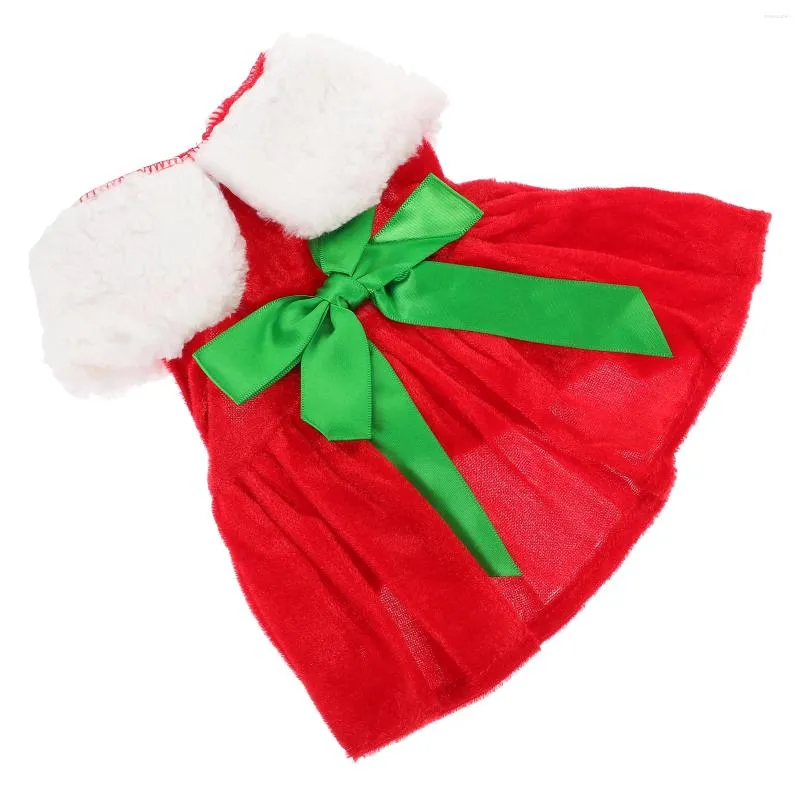 Abbigliamento per cani Abito da Babbo Natale Abbigliamento invernale Cappotto Decorativo per la pelle Cucciolo di velluto dorato Abbigliamento Costume per animali carino