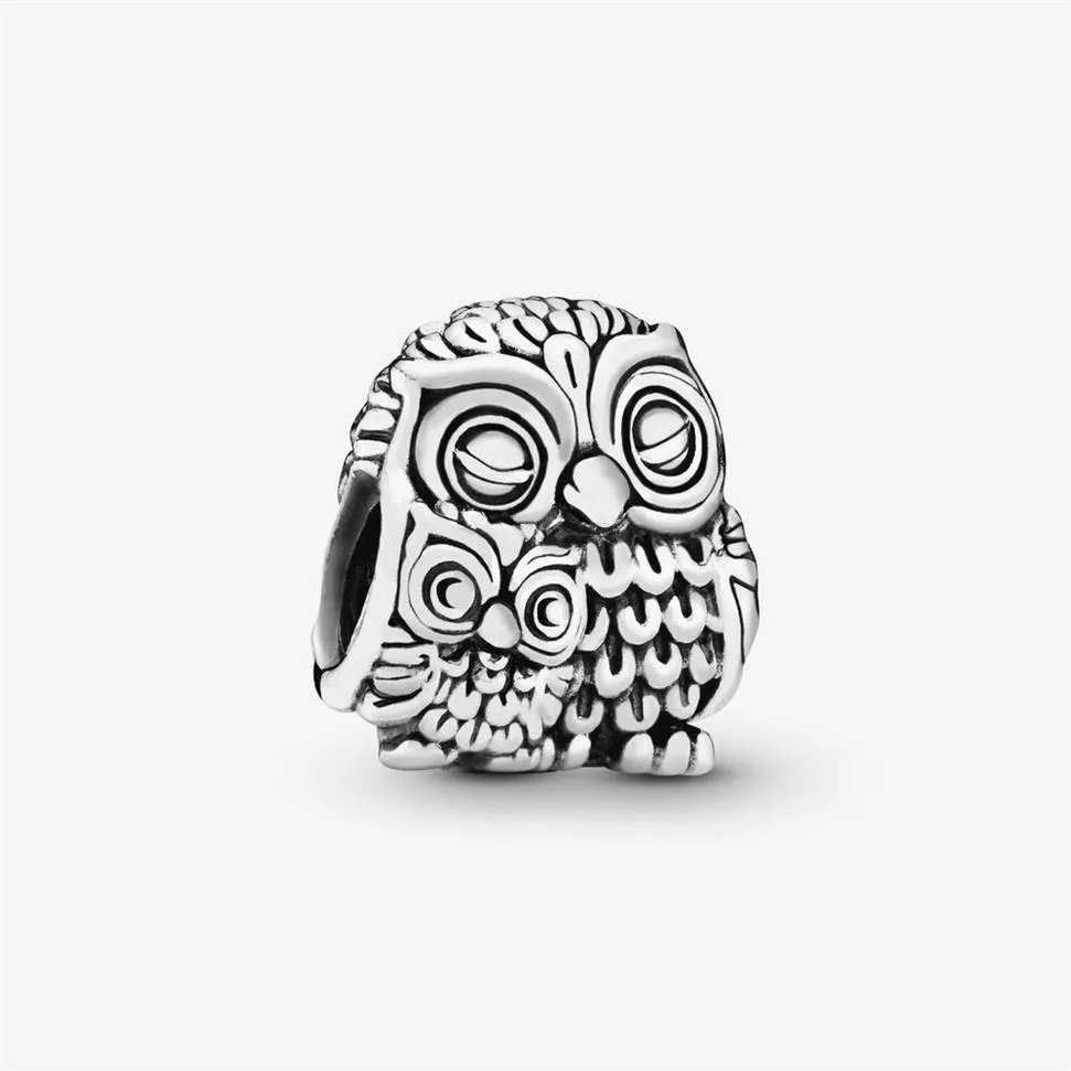 100% 925 Sterling Silver Mother and Baby Owl Charms Fit Original European Charm Armband Women Wedding Engagement Jewelry 2641