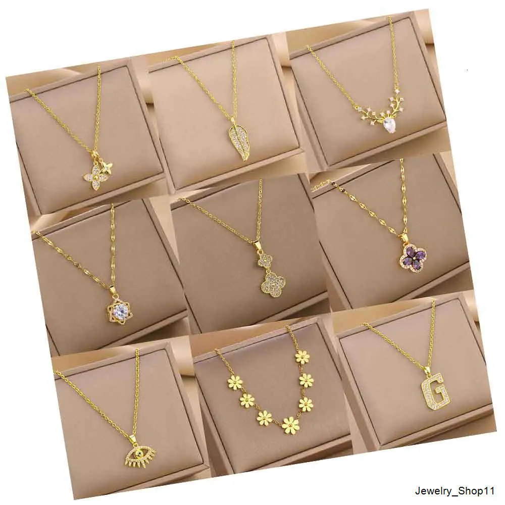 Lucky Clover Necklace: 18K Gold Plated Stainless Steel Tarnish Free  Jewelry for Women, New Design