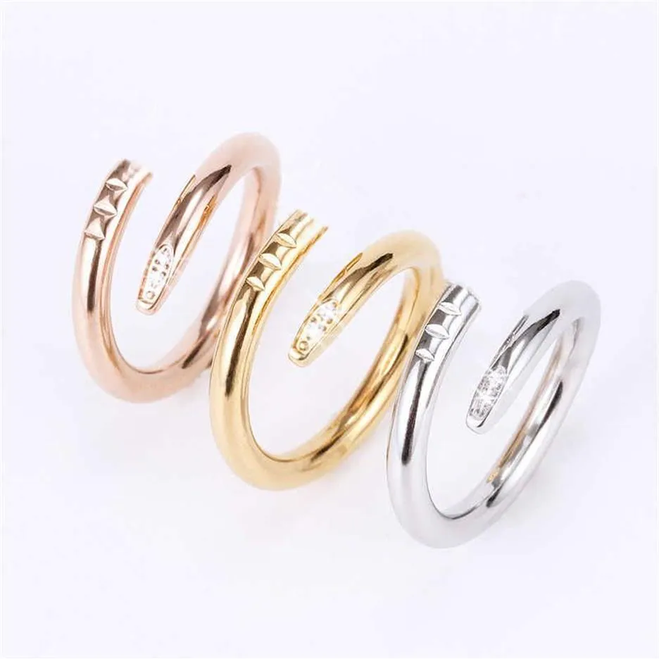 Love Ring Titanium Steel Single Nail Ring European and American Fashion Street Hip-hop Casual Couple Agdern Engagement Holiday G332U