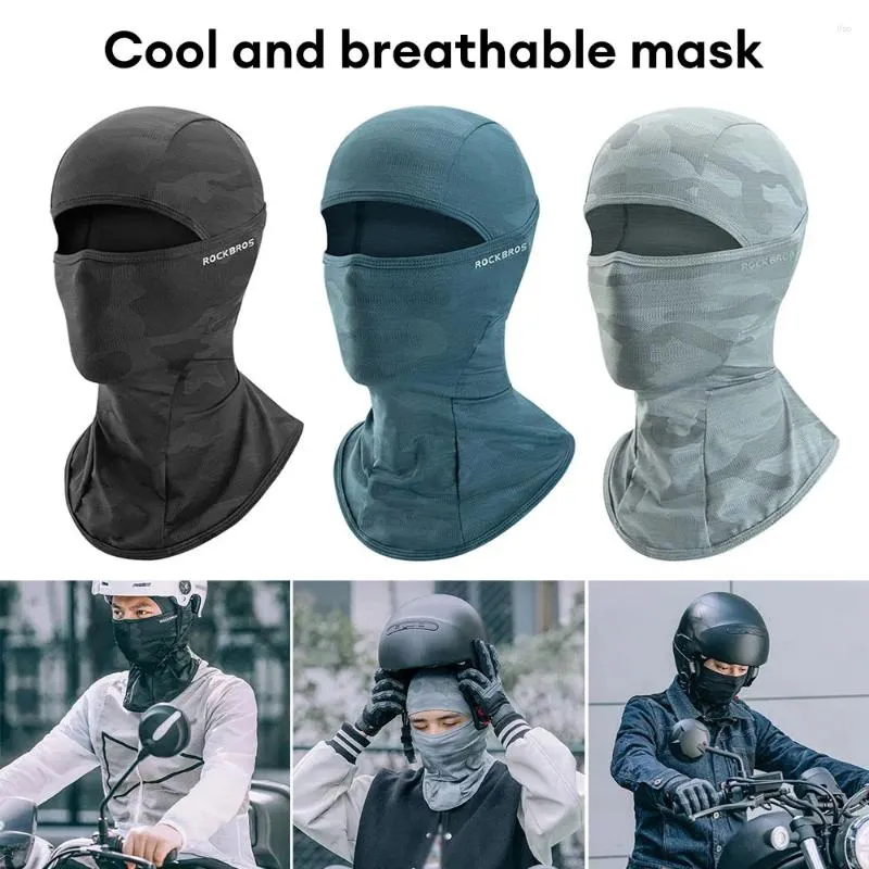 Bandanas Protection solaire Balaclava Hommes Femmes Vélo électrique Moto Full Fac1Pc Outdoore Masque Soie Couvre-chef Cyclisme Printemps Été