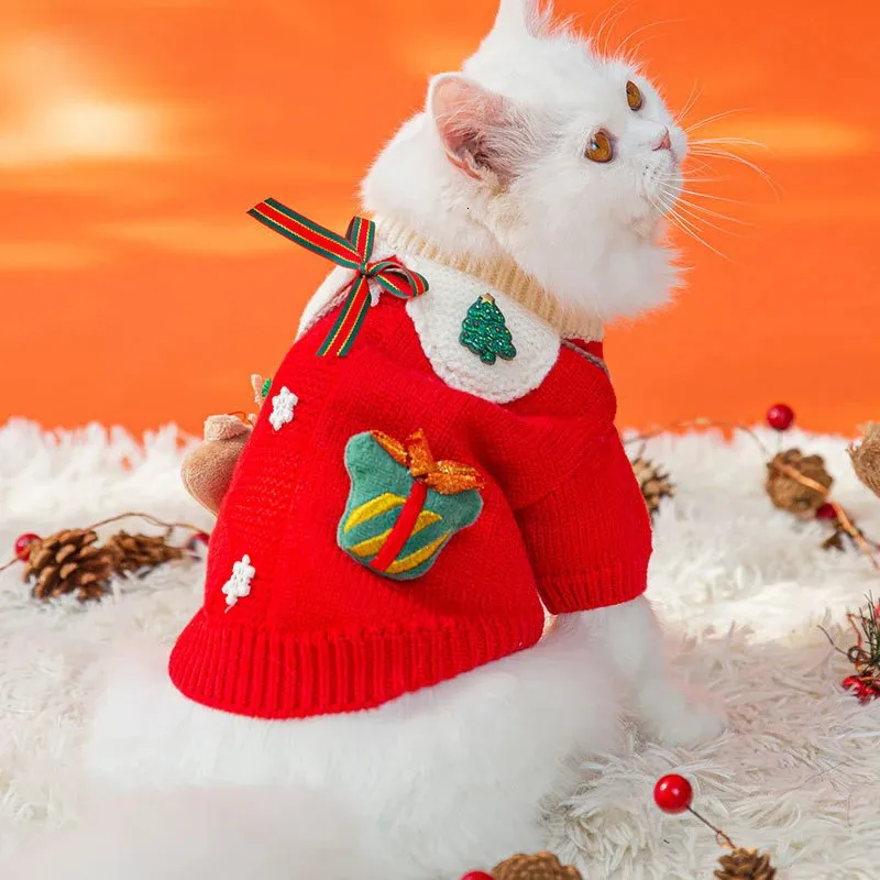 Psa odzież Pet Cat Świąteczny sweter pies pies zimowy rok