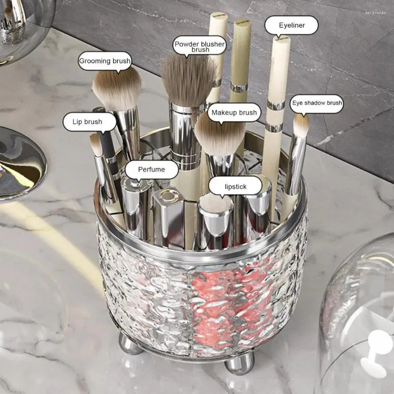 Boîtes de rangement Organisateur de maquillage rotatif Modèle Glacial Modèles Glacial avec pour le rouge à lèvres pour la vanité