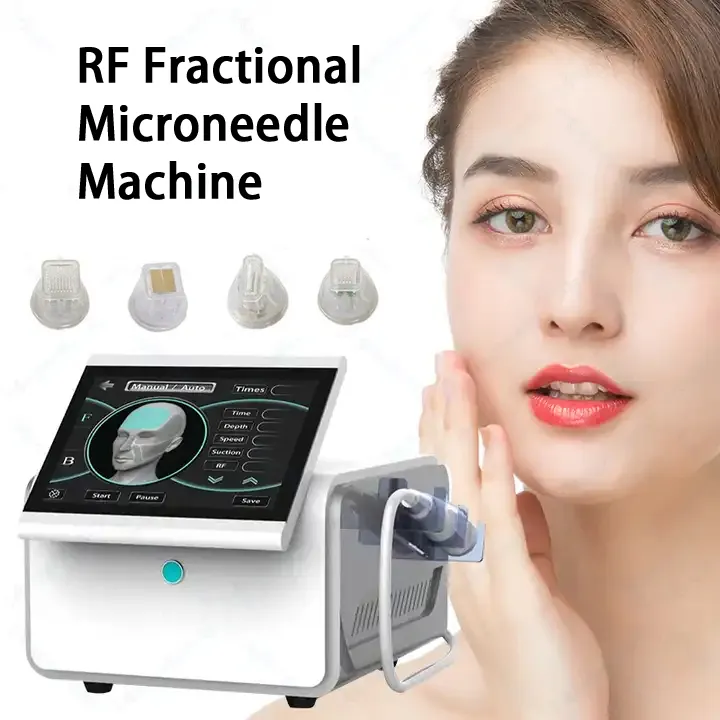 Nouvelle arrivée Bureau RF Microneedling fractionné Élasticité de la peau Renforcement des rides Traitement de l'acné Micro-aiguille Non invasive 4 sondes Machine