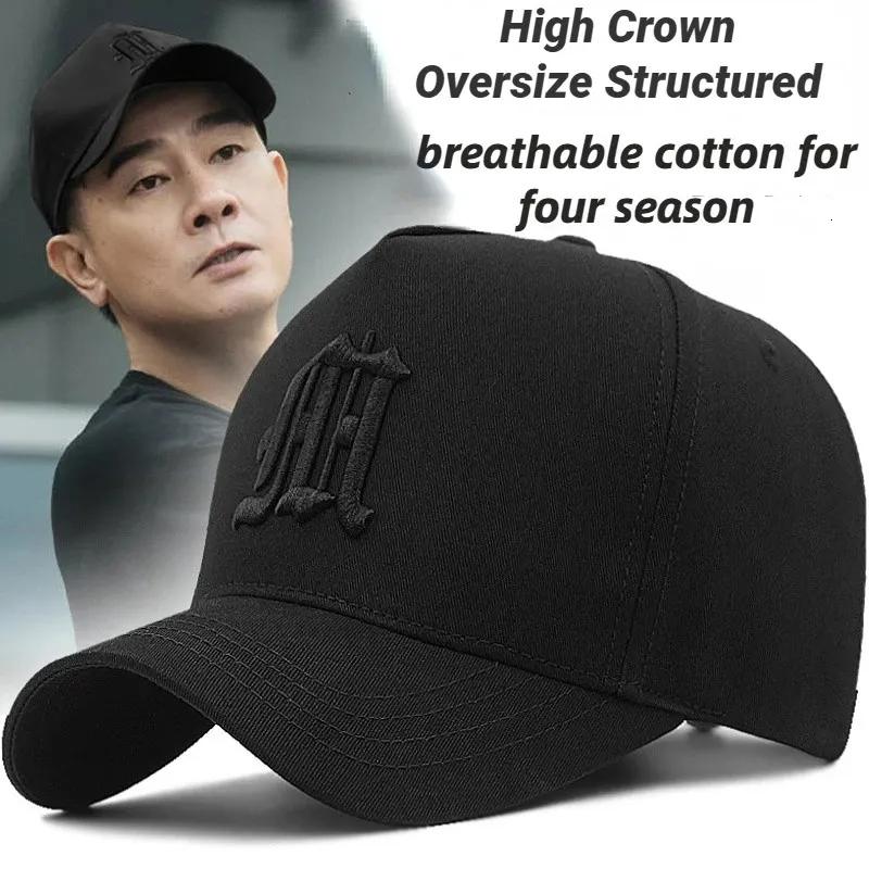 Bola Caps Big Head Plus Size Chapéu Masculino Boné de Beisebol para Masculino Esportes de Inverno Chapéu Hip Hop Respirável Malha Chapéu de Caminhoneiro Estrutura Rígida 231204