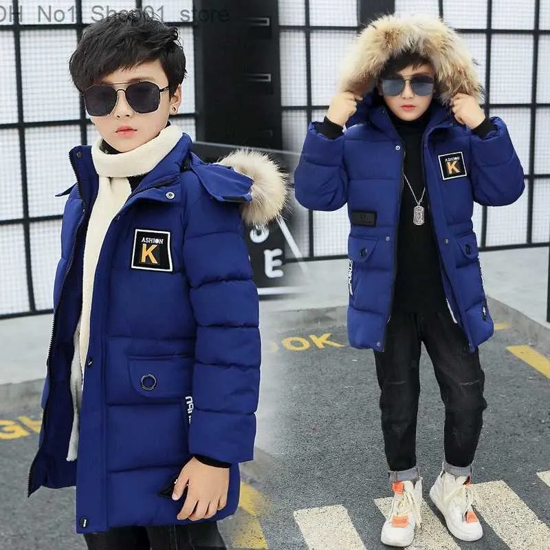 Manteau en duvet Nouveau 2023 Veste d'hiver pour enfants A Boy Park 12 Vêtements pour enfants 13 Bébé 14 Vêtements d'extérieur 15 Manteaux 9 Épaississement en coton épais -30 degrés Q231205