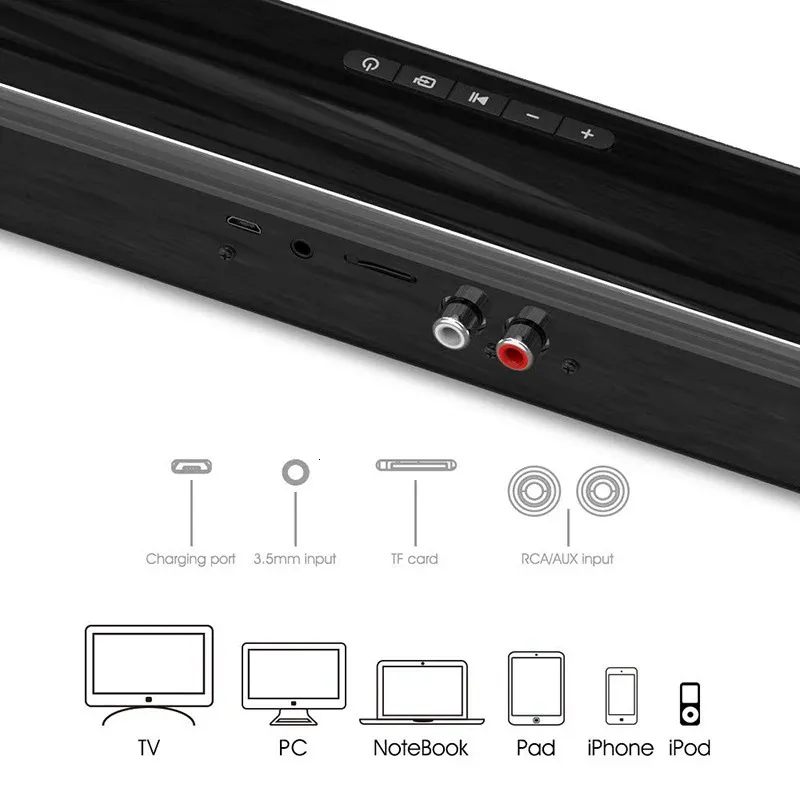 Soundbar Home Theater System: 40W Bluetooth Compatible RCA AUX