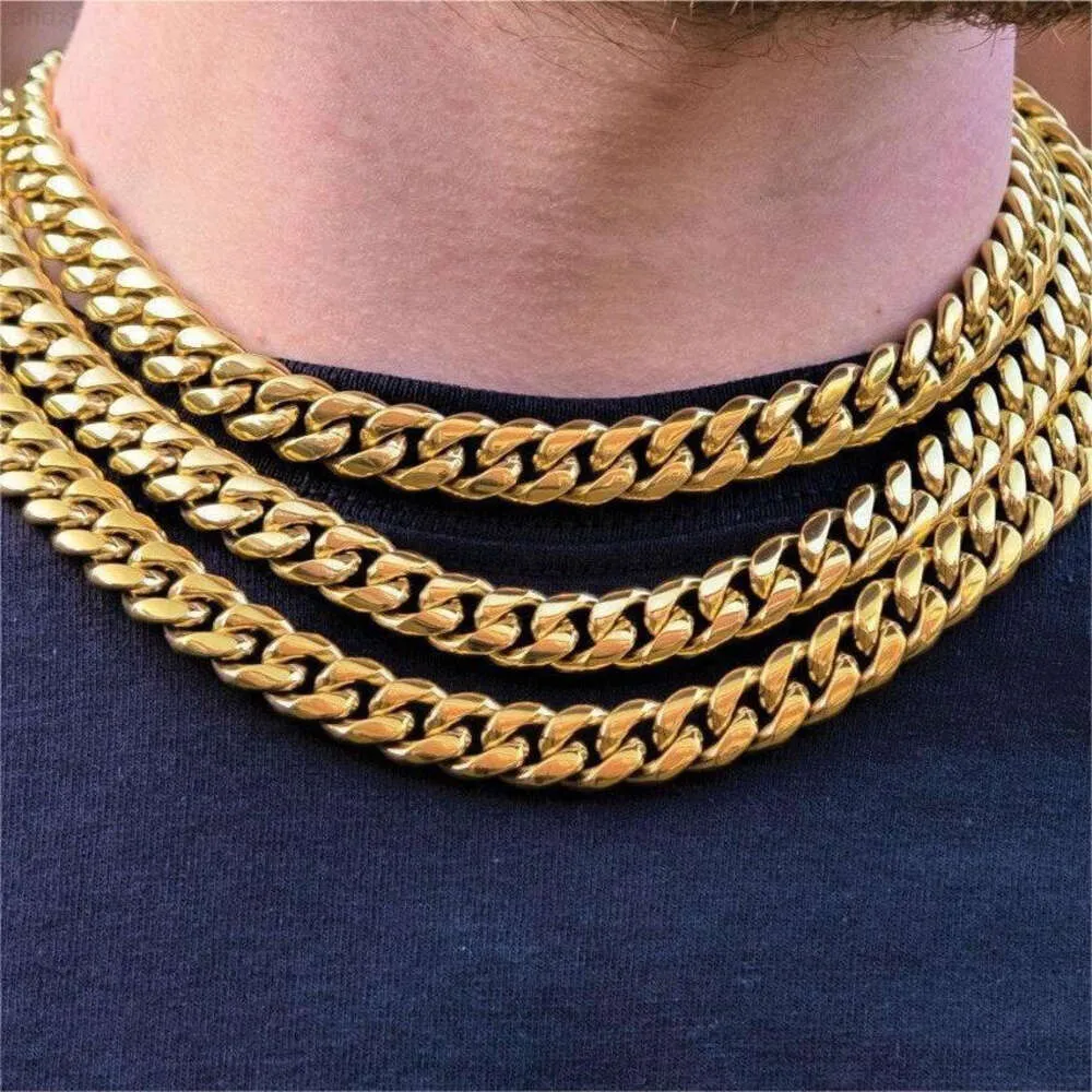 Groothandel Choker Hip Hop 925 Sterling Zilver 14k 18k Gold Chunky Custom Cubaanse Link Chain Heren ketting Miami Cubaanse ketting Dames