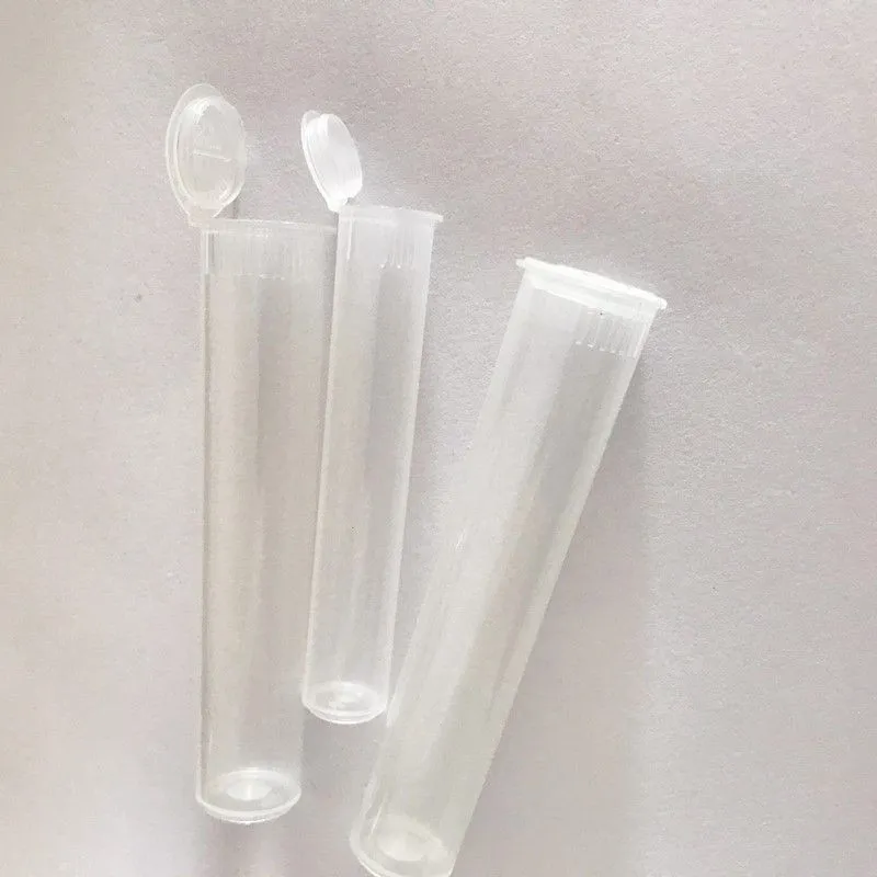 PP Tube Plastic Containers Child Resistant Packaging Clear Tubes Packaging for 510 Vaporizer fit Vape Pen Cartrdges