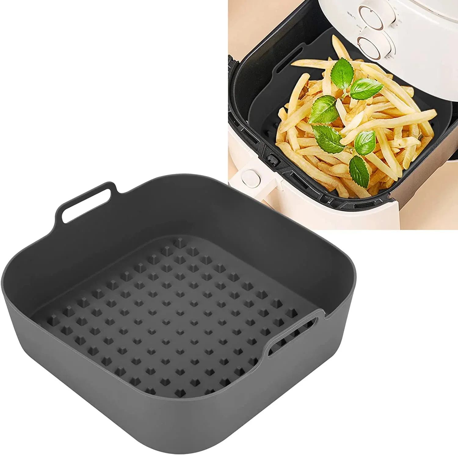 Top Selling Reusable Air Fryer Silicone Liners Silicone Air Fryer Liner -  China Silicone and Bake price