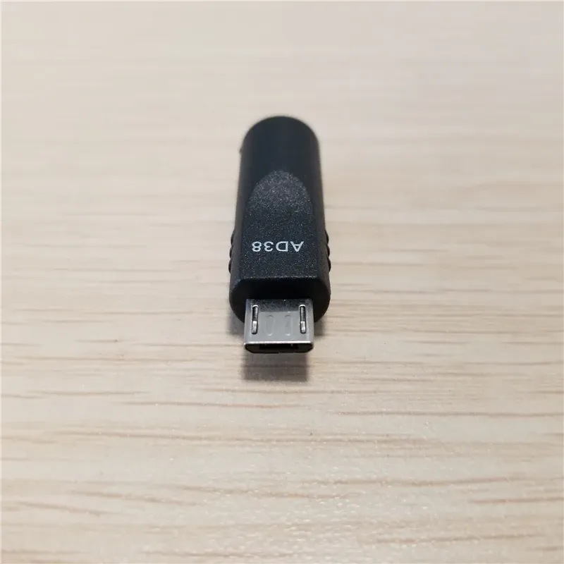 Micro USB mâle DC 3.5x1.1mm femelle adaptateur convertisseur connecteur Jack puissance AD38