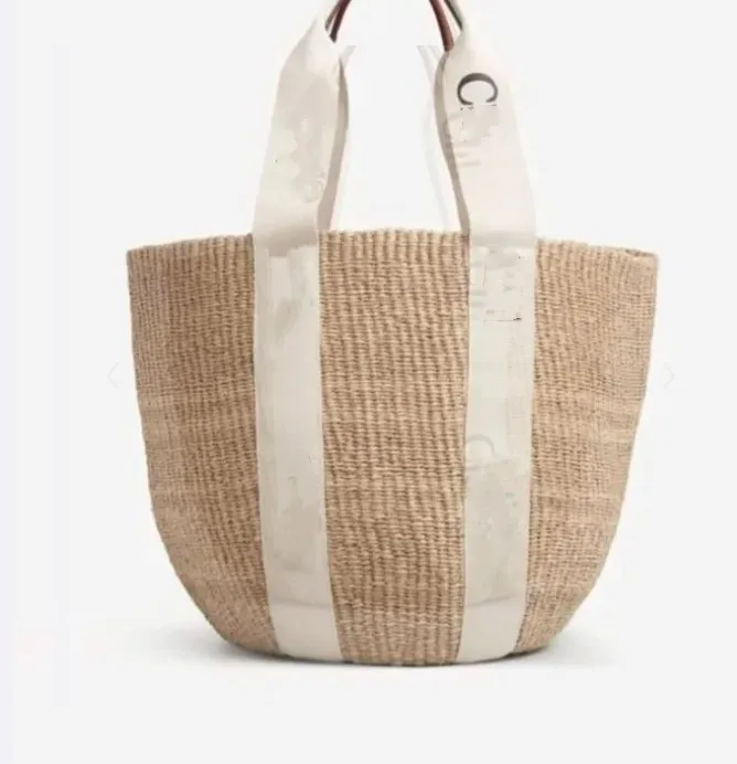 grote tas designer mode mifuko woody l maat raffia draagtas mannen en vrouwen handtas geweven lederen emmer tassen met letters zomer