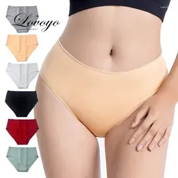 Women`s Panties Cotton Underwear Female Soft Briefs Mid Waist Bulks Set Woman Culottes In Pack Big Plus Women