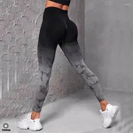 Active Pants 2023 Gradient Seamless Women Sport Yoga Pant Workout Athletic Fitness Gym Scrunch Leggings Running Wear