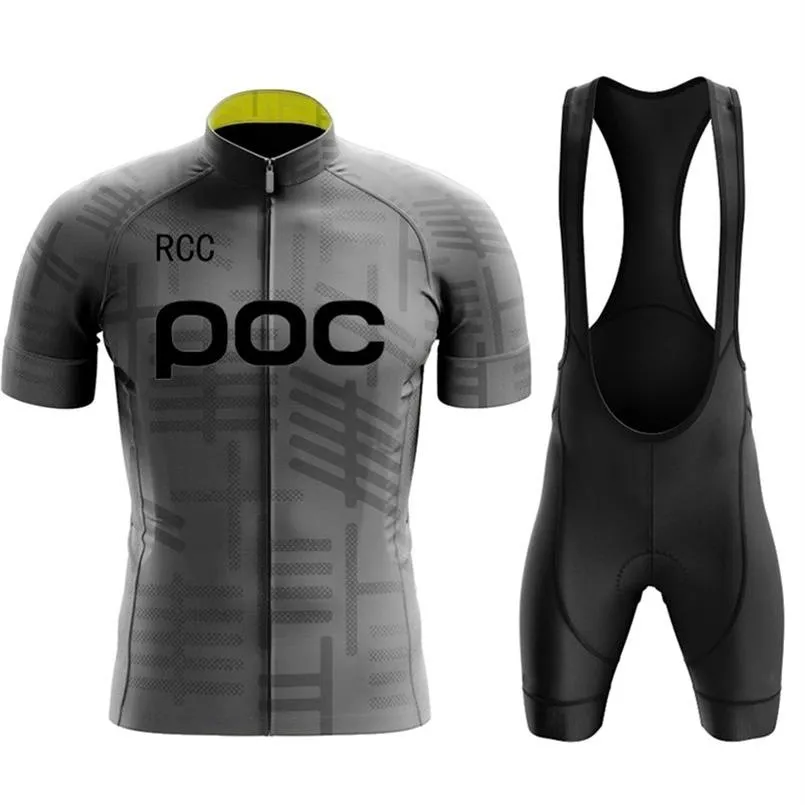 RCC POC Team Jersey Sets Bicycle Bike Breathable shorts Clothing Cycling Suit 20D GEL 220627278z