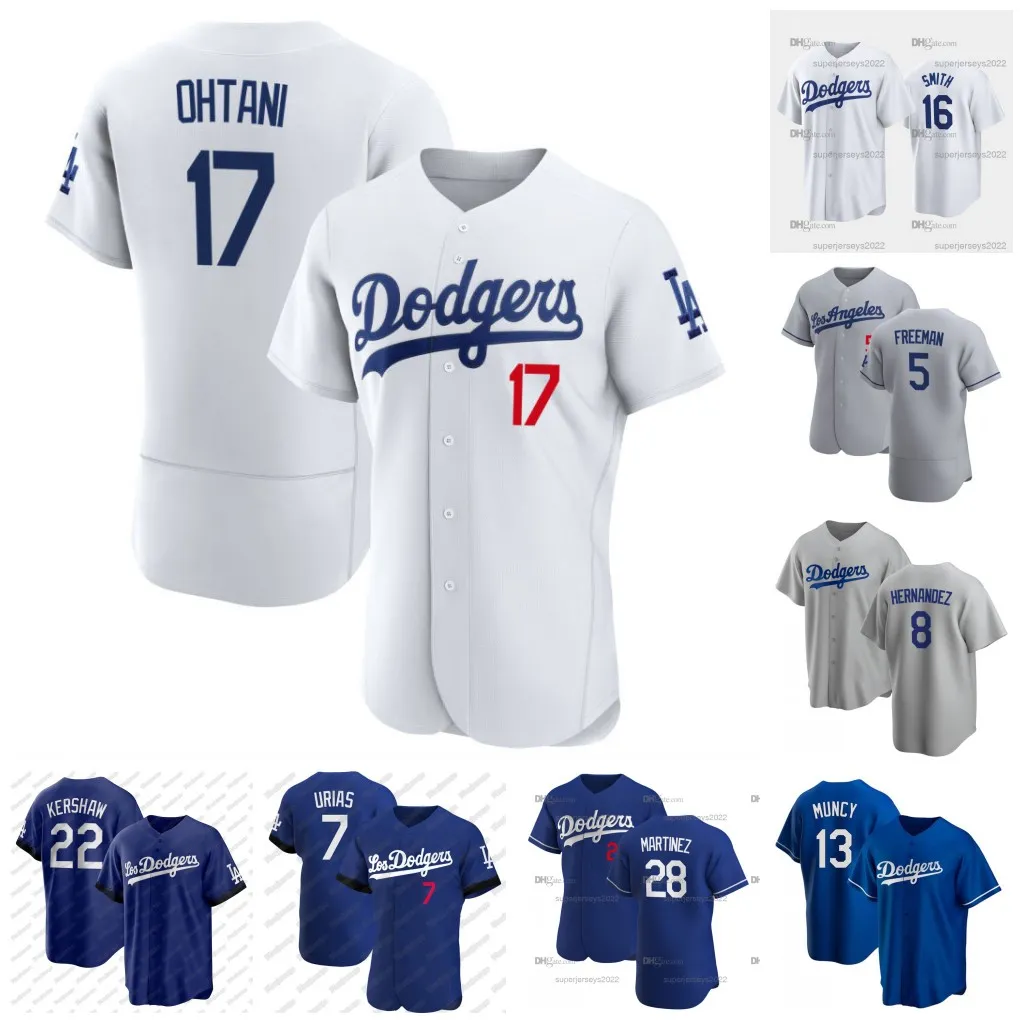 LA 17 Shohei Ohtani Freddie Freeman Jersey Dodger Mookie Betts Max Muncy James Outman Martinez Max Muncy Will Smith Jason Heyward Julio Urias Clayton Kershaw