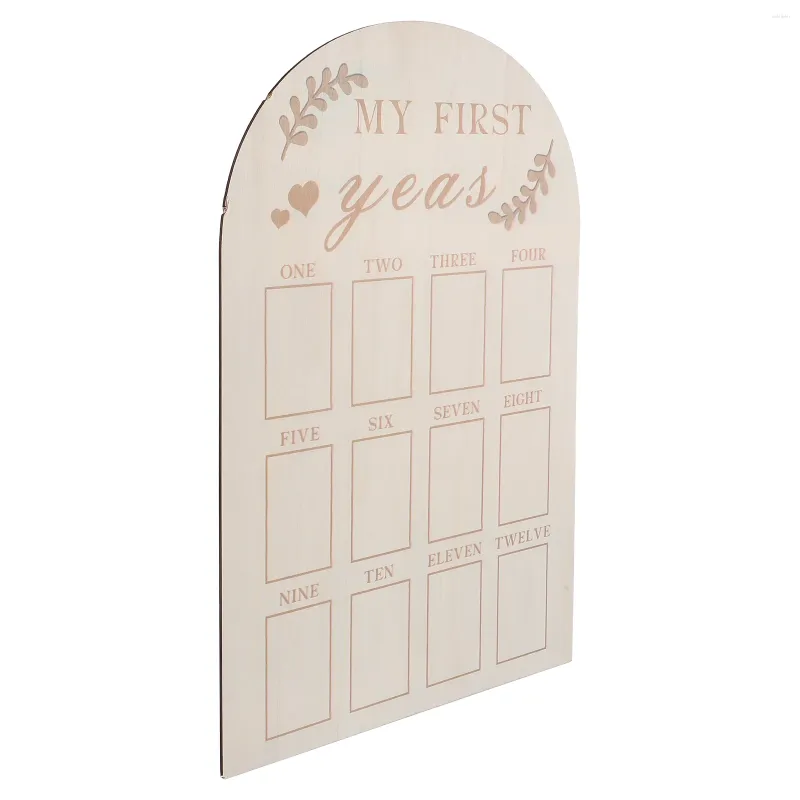 Frames Baby Picture 12 Months Po Frame First Year Commemorate Babys Memory Book Wood Wooden