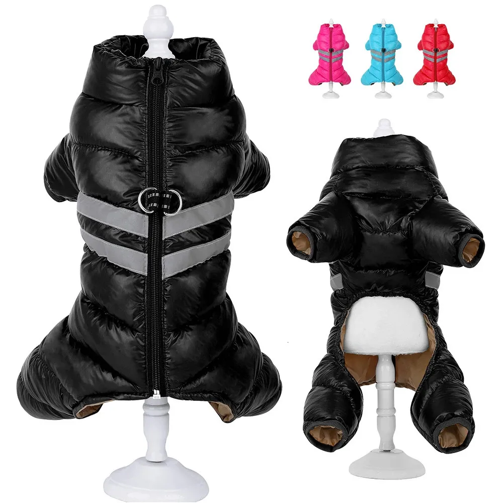 Hundebekleidung Dicke warme Hundekleidung Wasserdichte Winter-Hundejacke Mantel Reflektierende Haustierkleidung Yorkies-Outfit für kleine, mittelgroße und große Hunde 231205