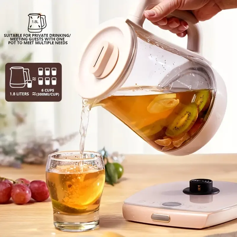 60.87oz Multifunctional Feeding Boiling Kettle Office Tea Making Three Modes 24 Hours Smart Stainless Steel Material