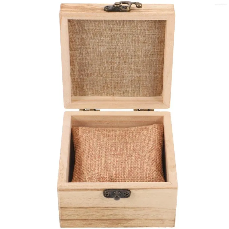 Boîtes à montres en bois pour hommes, coffrets simples, bijoux portables de voyage Paulownia, organisateur en bois, petits bibelots pour hommes