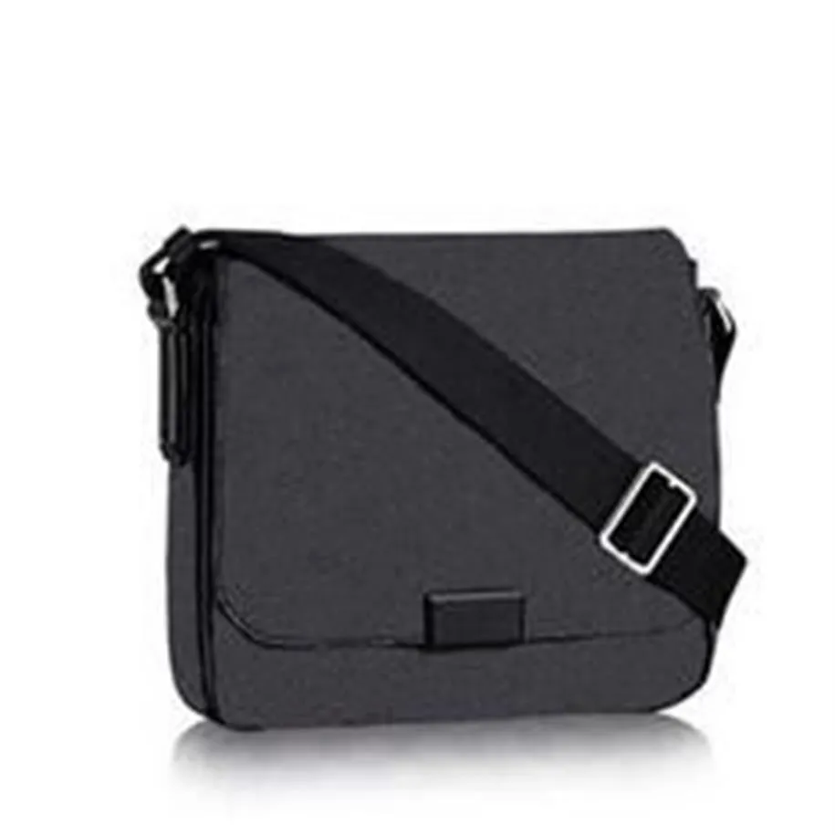 Distretto PM Mens Cross Body Bot Body Mens Valuto da uomo in pelle genuina sacchetti di alta qualità Business borse da uomo damio sacchetti di grafite Distric226w