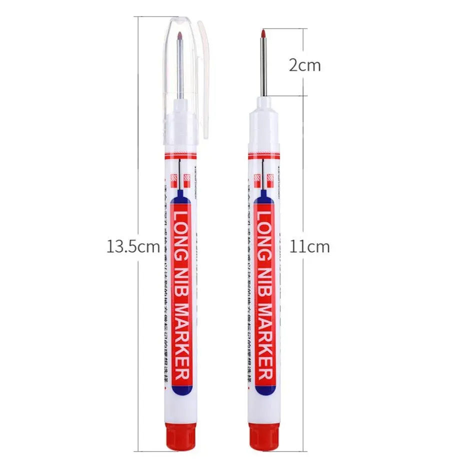 Long Head Markers Construction Deep Hole Marker Pens Carpenter Pencil Bathroom Woodworking Decor Marking Pen Tools 