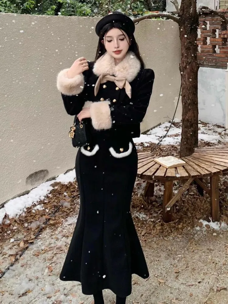 Long winter top skirts jacket