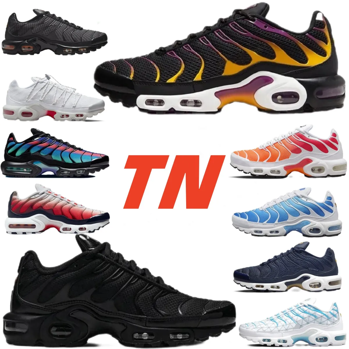 Designer schoenen plus tn terrascape hardloopschoenen tns heren dames Unity Zwart Wit University Blue Grape Gold Bullet Hyper Sky Blue Fury Jade heren dames