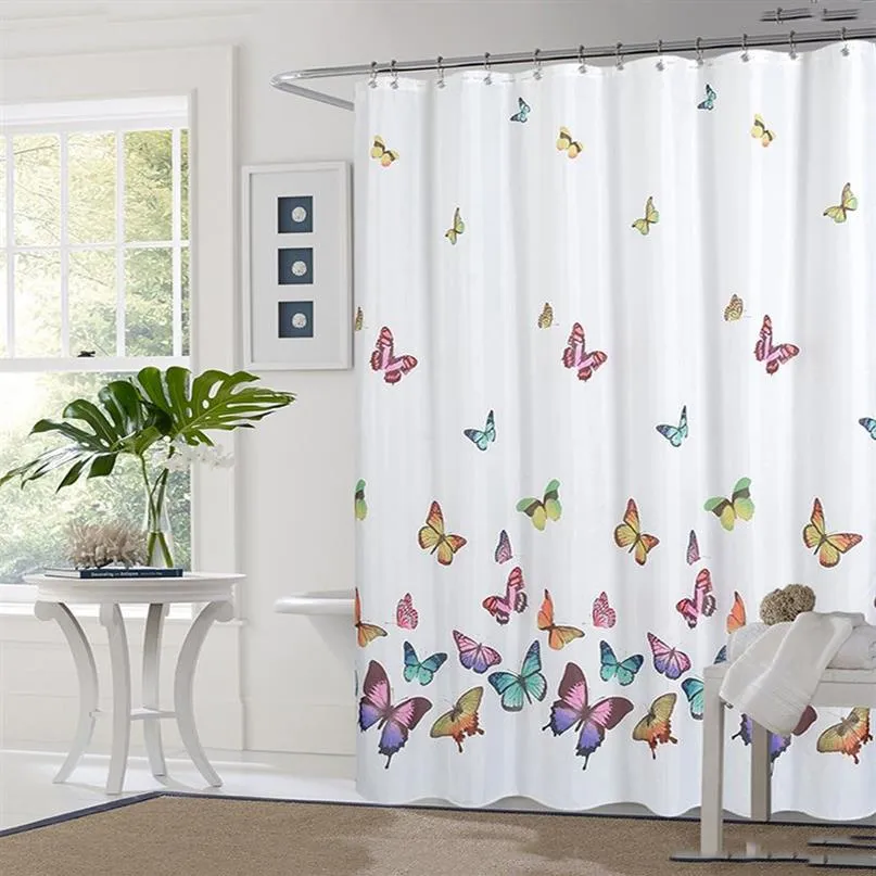Tessuto per tende con motivo farfalle multicolori Tenda da doccia impermeabile Shower296R impermeabile