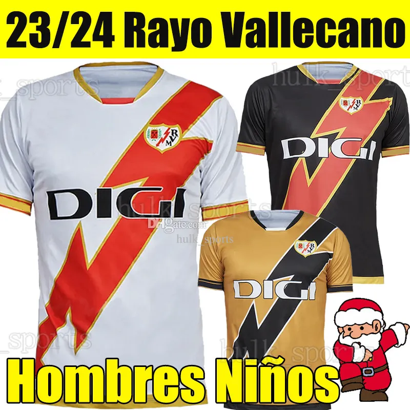 23/24 Rayo Vallecano FALCAO ALVARO voetbalshirts BEBE ISI CAMELLO NTEKA LEJEUNE DE FRUTOS 2023 2024 R.D.T OSCAR TREJO UNAI LOPEZ thuis weg derde heren kinderen Kits sokkensets