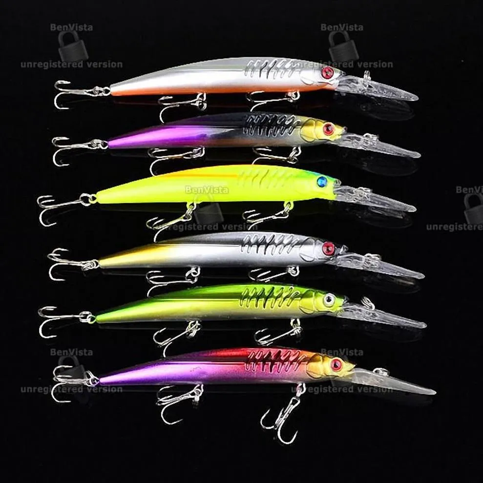 Venda Minnow Laser Crankbait isca de pesca 12 5g 15cm Longmouth Lip Grande jogo de pesca ABS plástico iscas artificiais3071