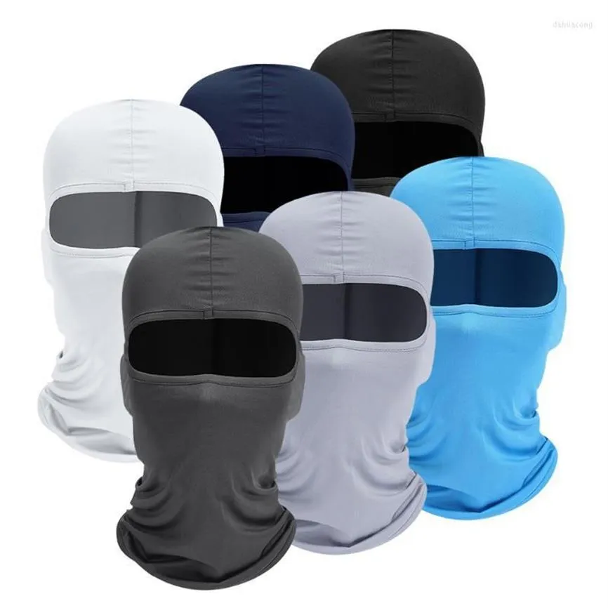 Cycling Caps & Masks Motorcycle Balaclava Hood Full Face Ski Mask Neck Warmer Windproof Breathable Motocross Biker Anti-UV Men Hel280B